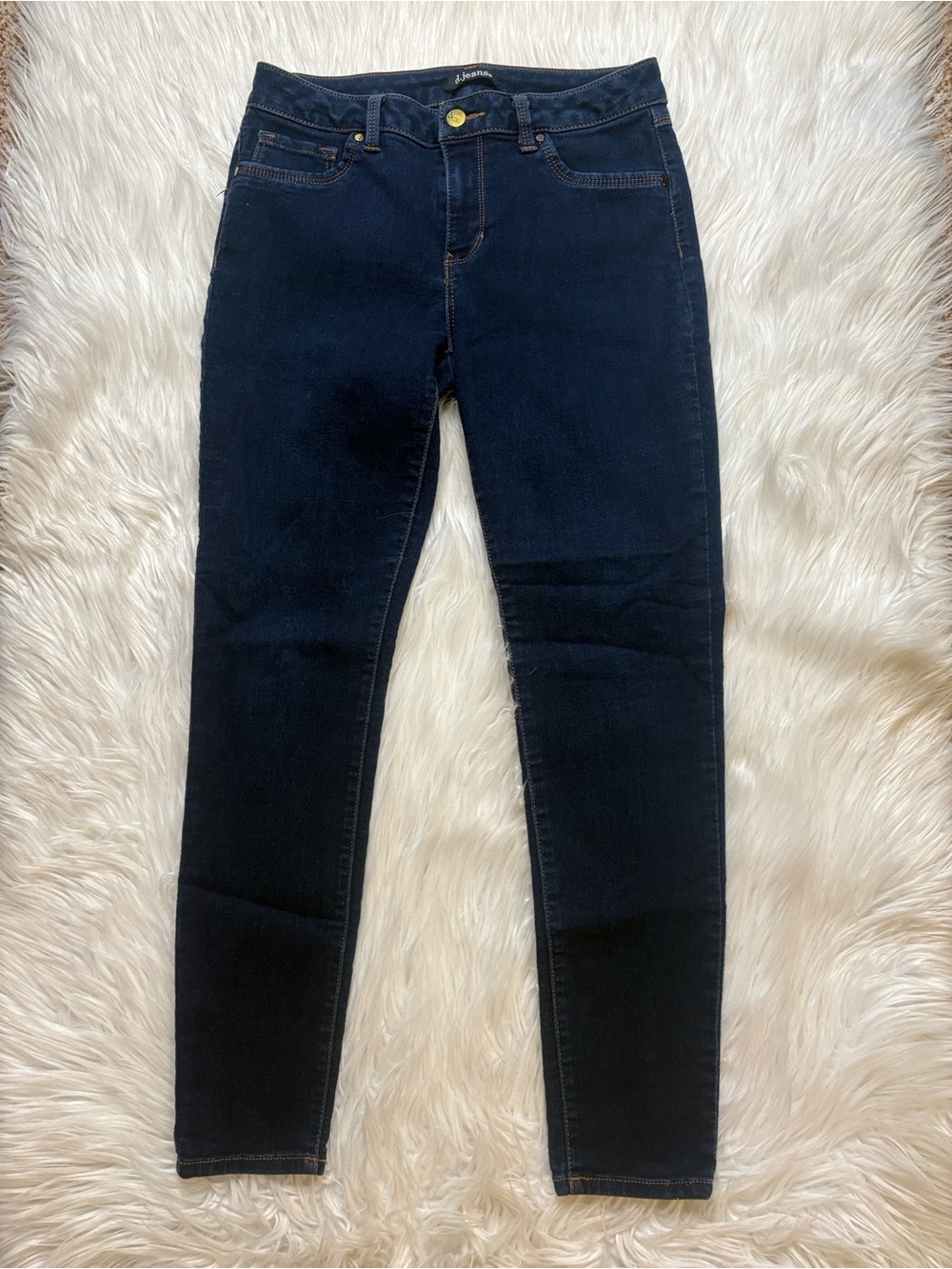 d. jeans Dark Navy High-Rise Skinny Jeggings, Size 8